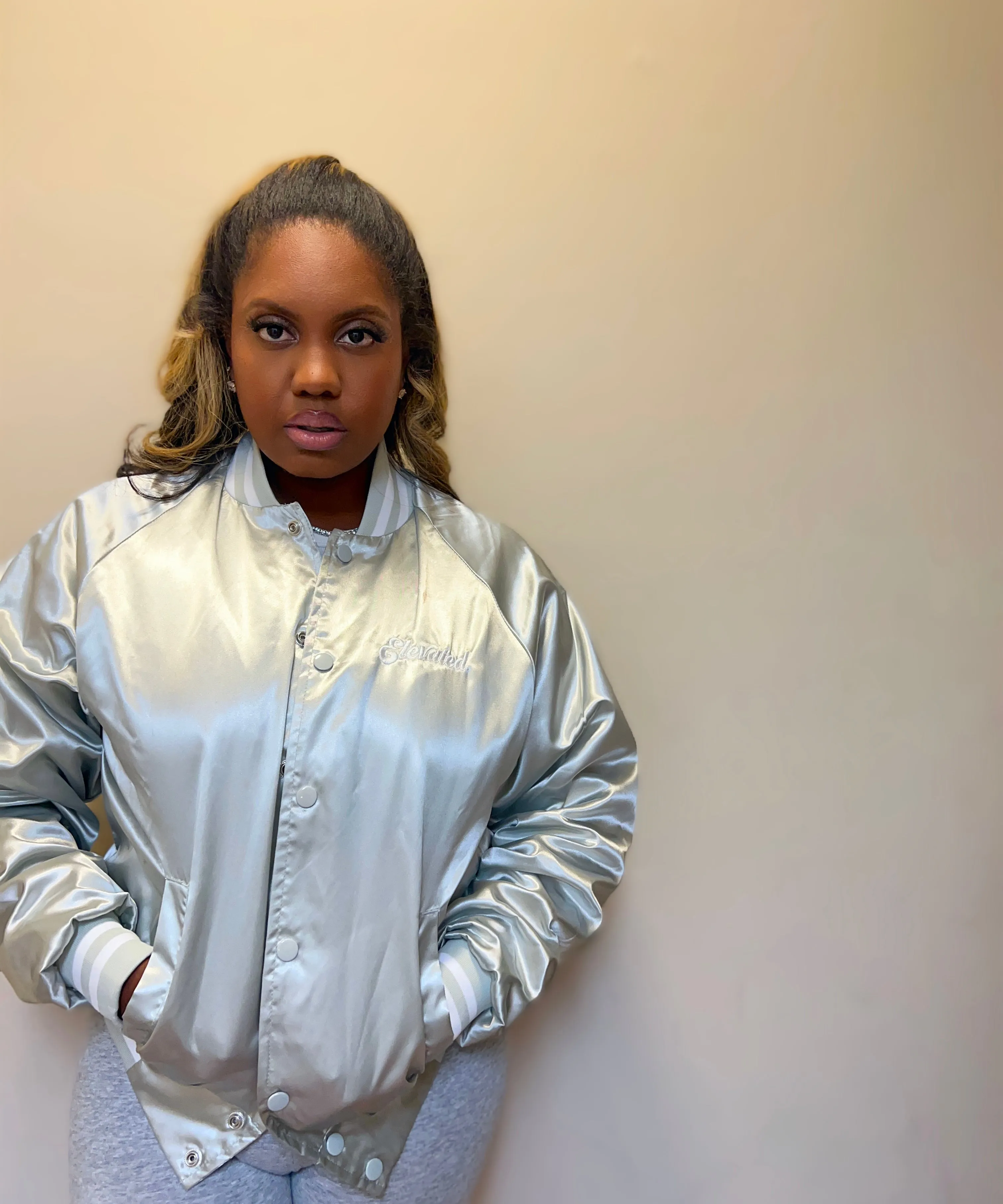 Unisex Satin Bomber Jacket