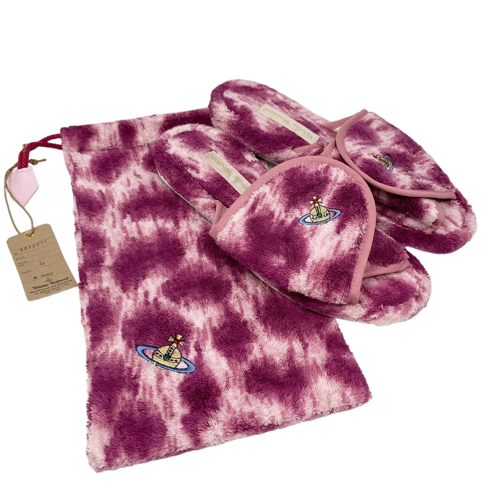 Vivienne Westwood Pink Logo Slippers