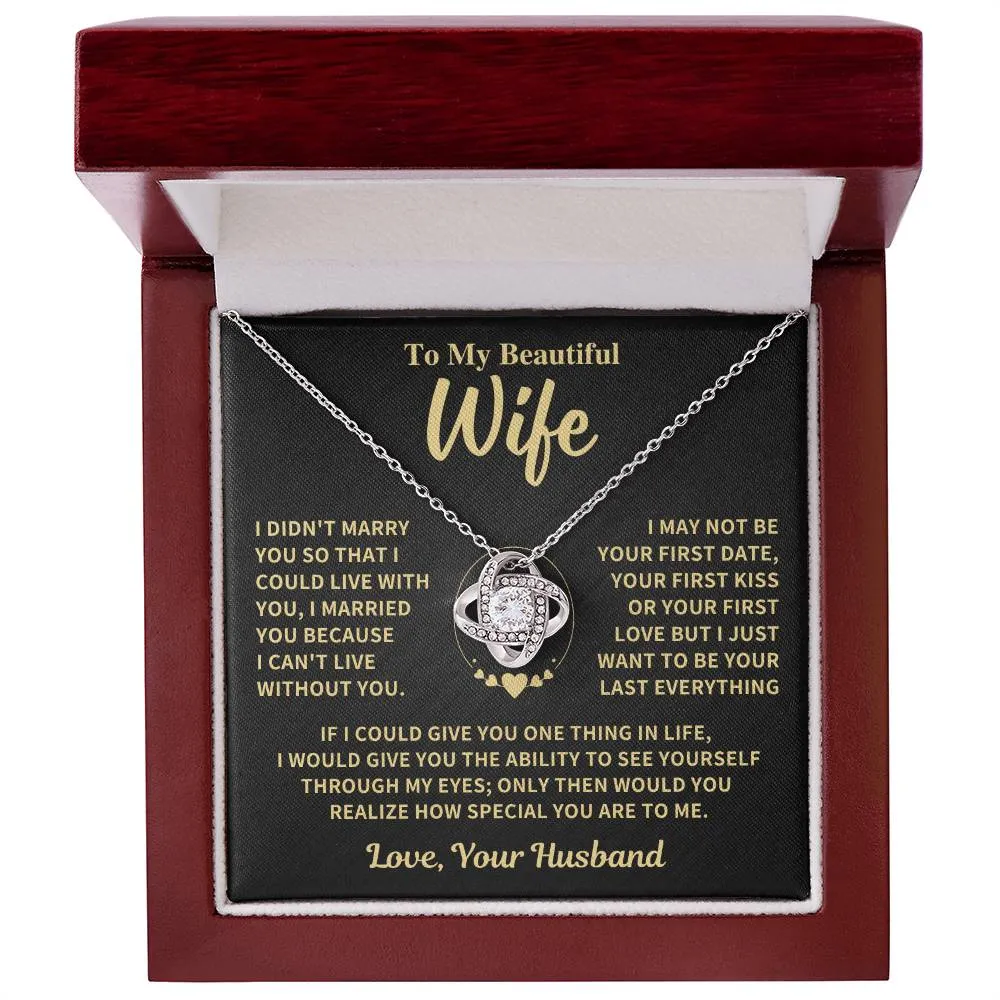 Wife Gift-Love Knot Necklace-From Husband