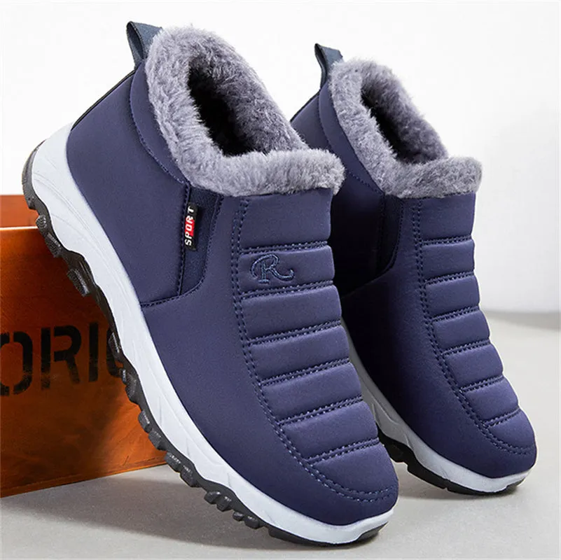 Winter Extra Warm Fleece Thickened Non-Slip Walking Shoes for Men