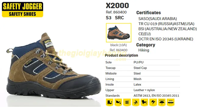 X2000 - Safety Jogger Nigeria - high cut safety shoe | Buy online