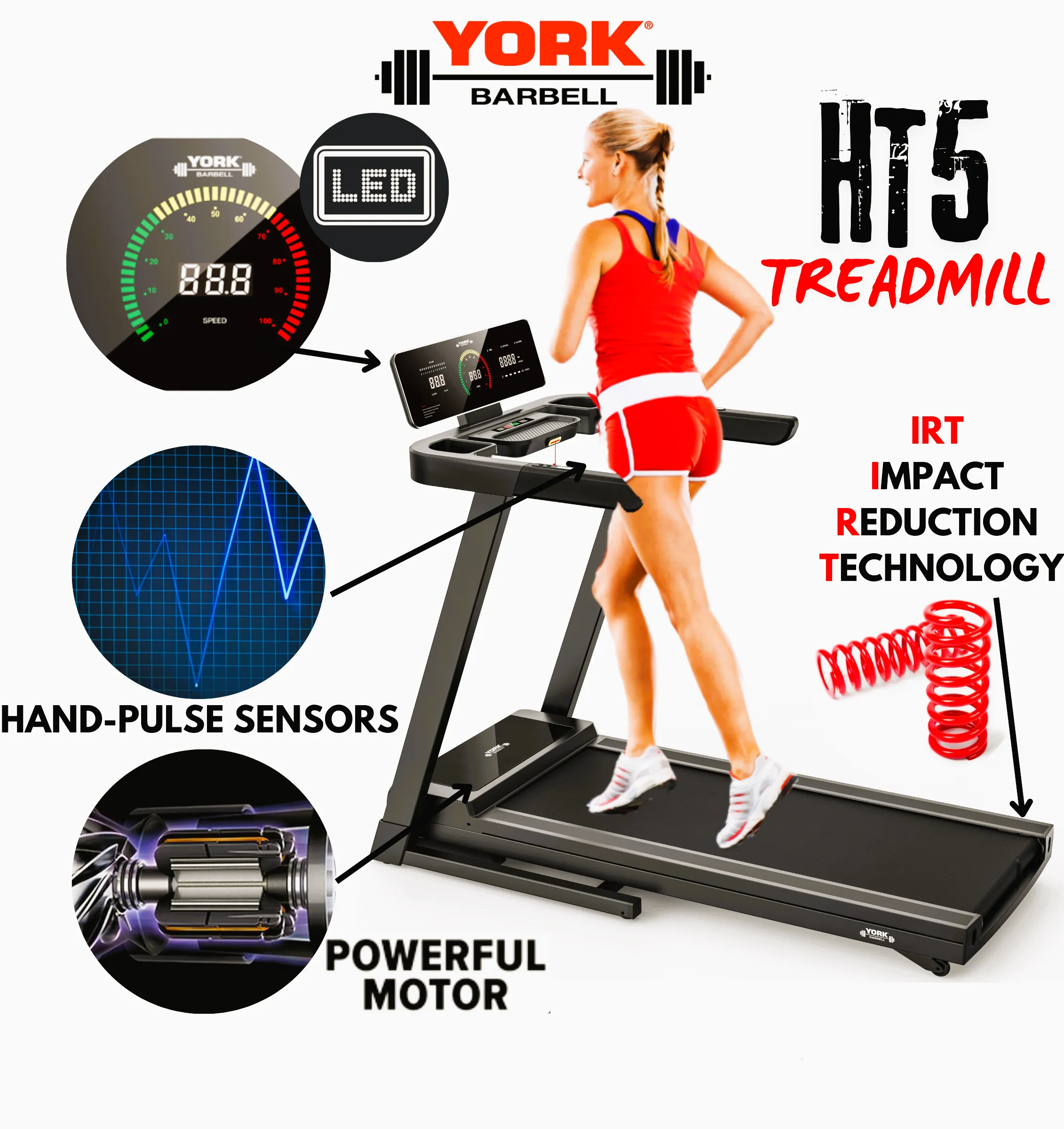 York Barbell HT5 Folding Treadmill