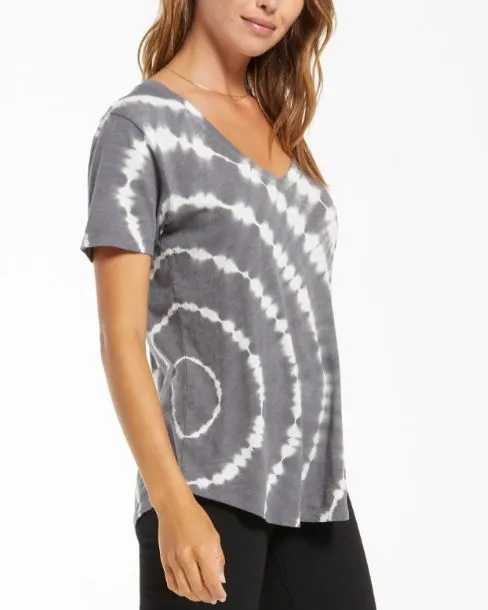 Z SUPPLY LIPA SPIRAL TIE-DYE V-NECK TEE