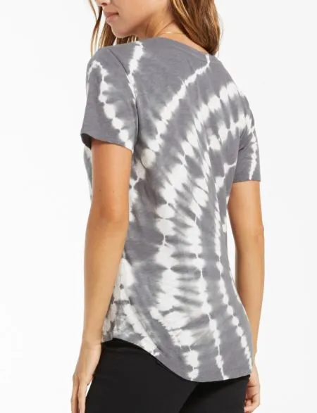 Z SUPPLY LIPA SPIRAL TIE-DYE V-NECK TEE