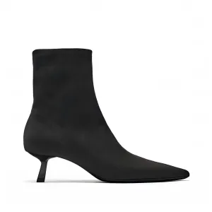 ZARA SPLIT SUEDE ANKLE BOOTS 2125-210-800-BLK